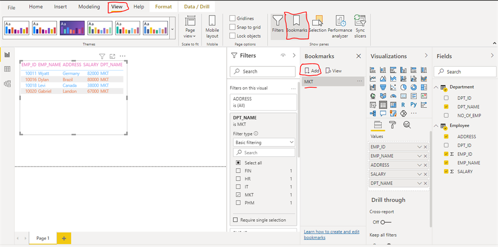 How To Add Button Using Bookmarks In Power BI