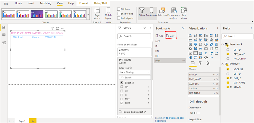 How To Add Button Using Bookmarks In Power BI