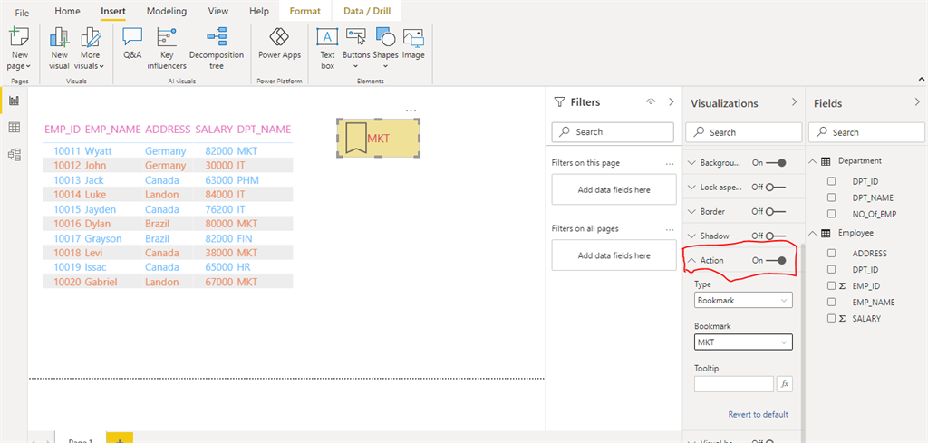 How To Add Button Using Bookmarks In Power BI