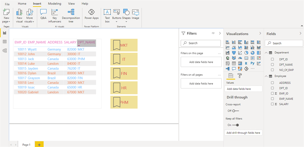 How To Add Button Using Bookmarks In Power BI