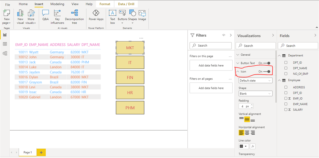 How To Add Button Using Bookmarks In Power BI