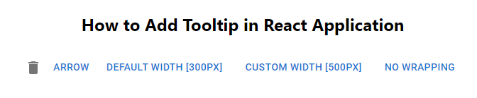 Tooltip in React