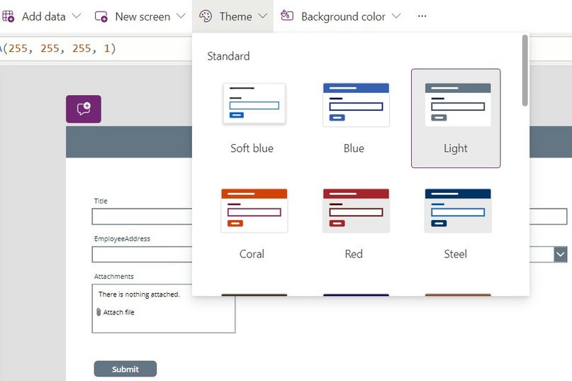 How to Apply Theme in Power Apps