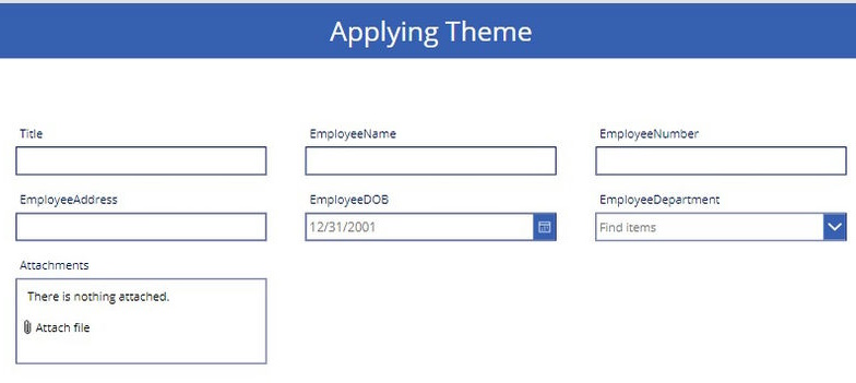 How to Apply Theme in Power Apps image.