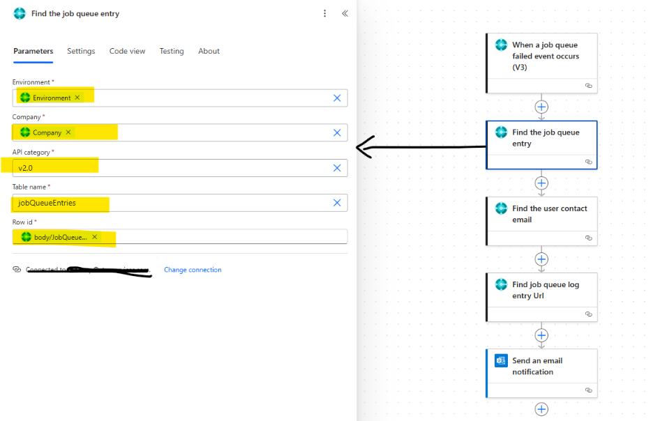 Find the Job Queue Entry