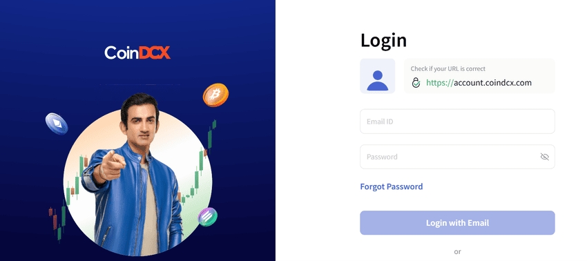 CoinDCX Sign up