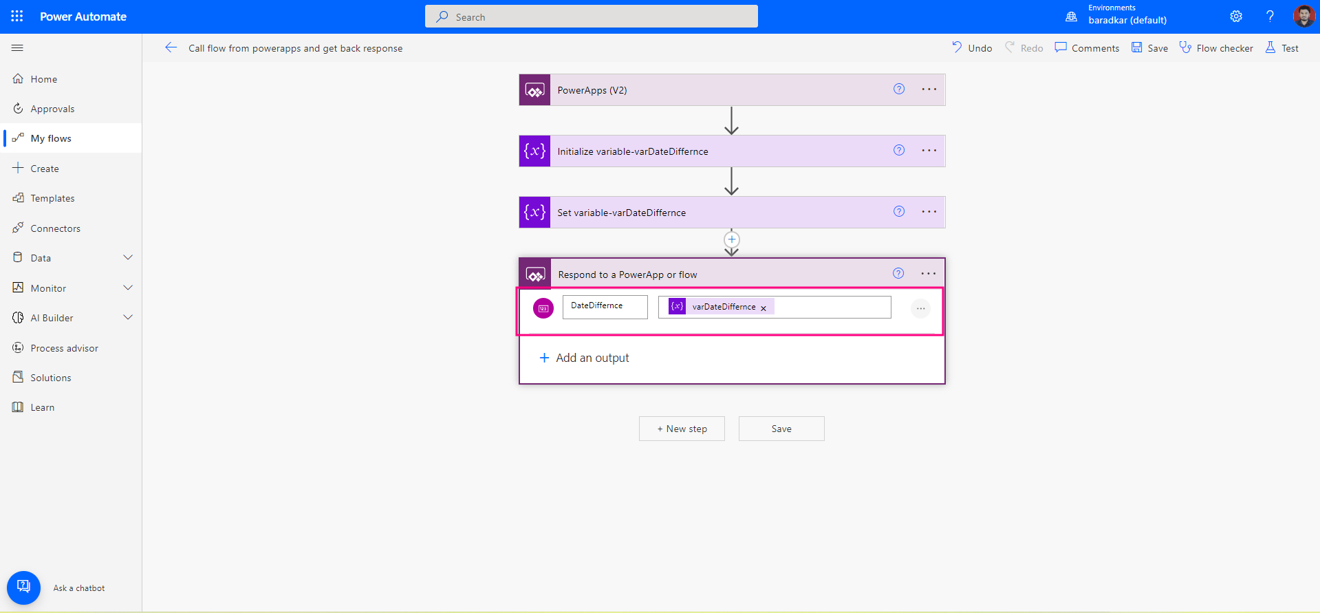 How to Call A Flow From PowerApps And Get Back The Response