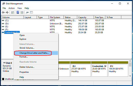 Change Drive Letter and Paths