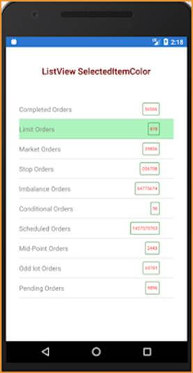 How To Change ListView SelectedItem Bg Color In Xamarin.Forms