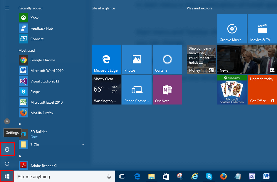 How To Change The Start Menu And Taskbar Color In Windows 10