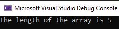 How To Check The Length Of An Array In C#