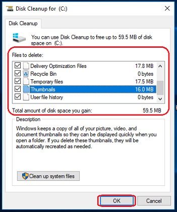 disk cleanup