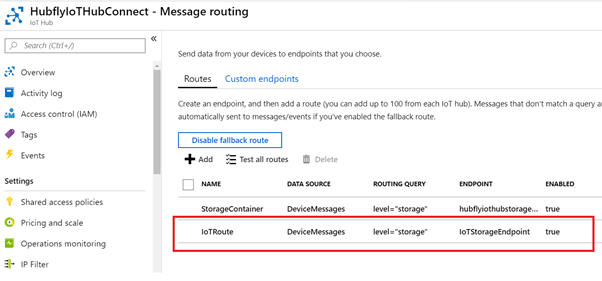How To Configure Message Routing With IoT Hub