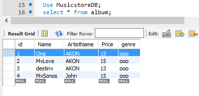 Create json from mysql query