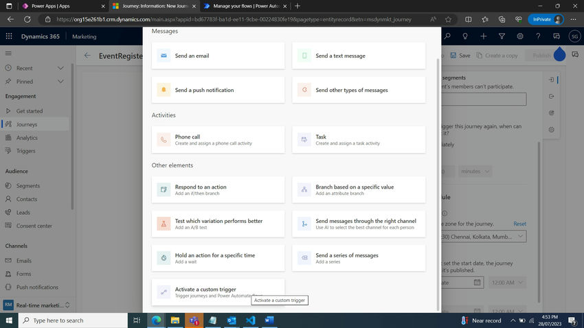 Consume Custom Triggers