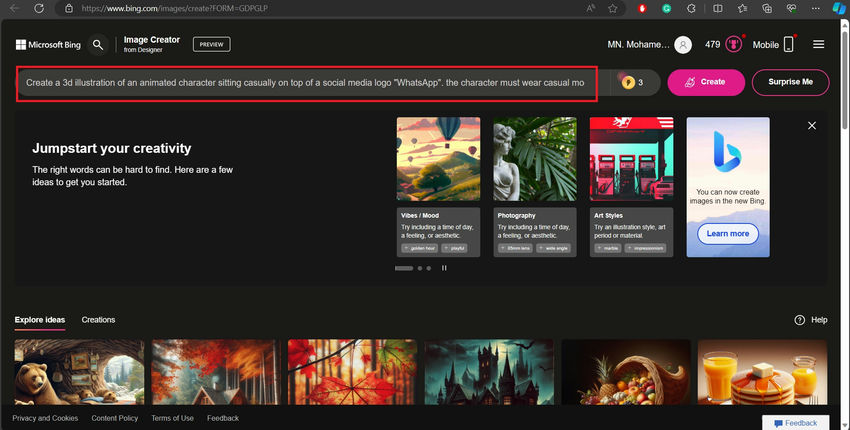 Create a 3D illustration