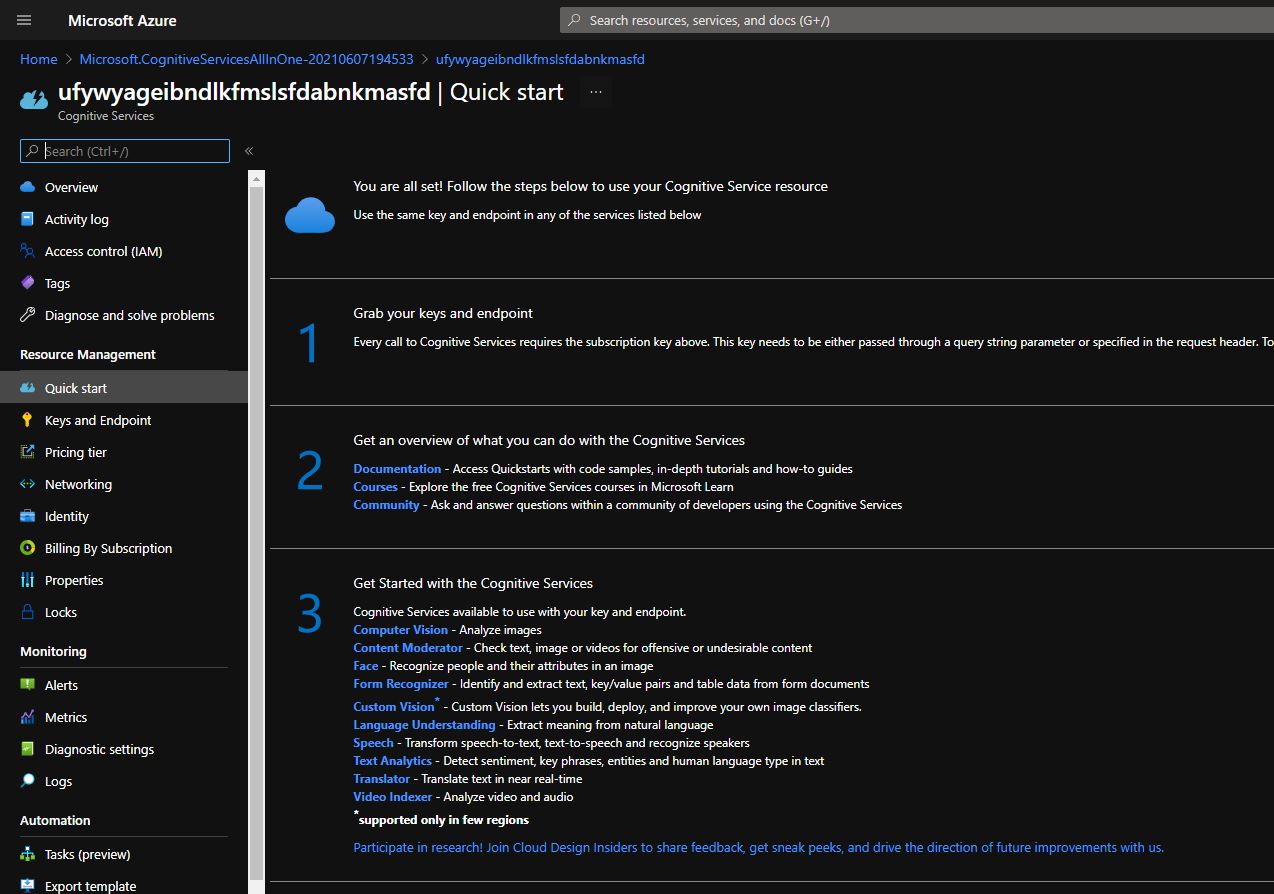How To Create A Cognitive Service In Azure