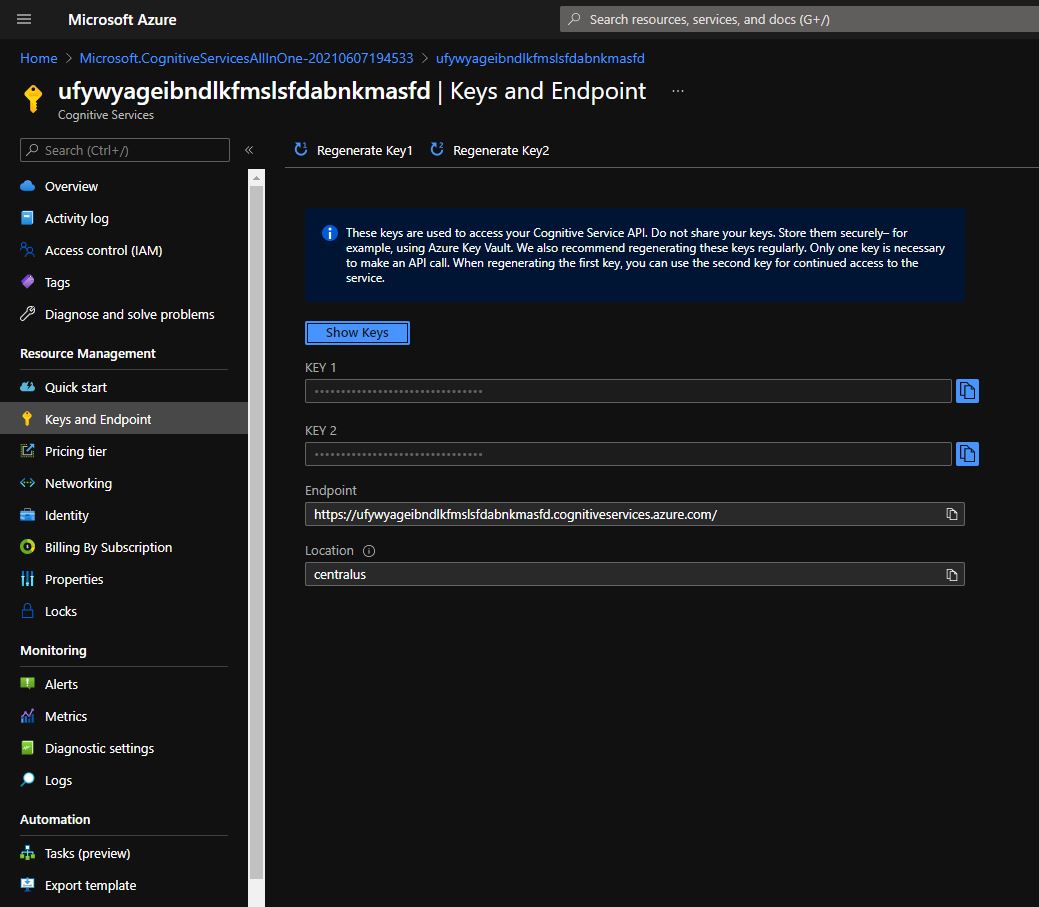 How To Create A Cognitive Service In Azure