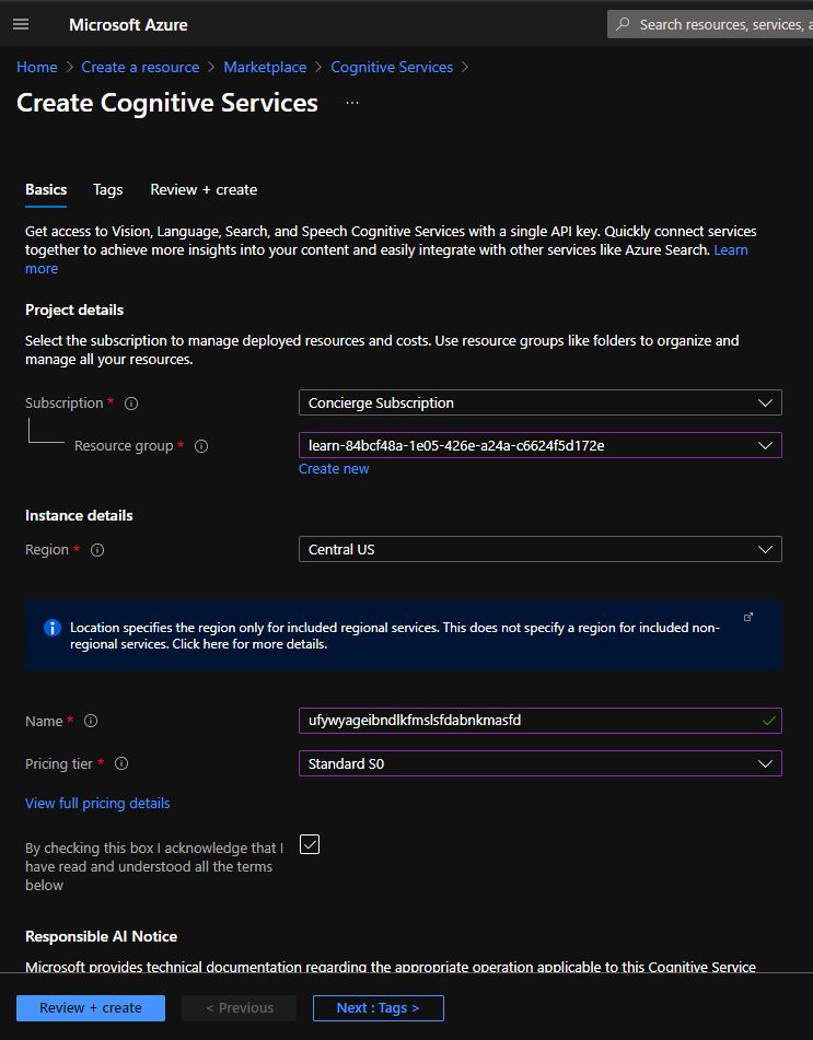 How To Create A Cognitive Service In Azure