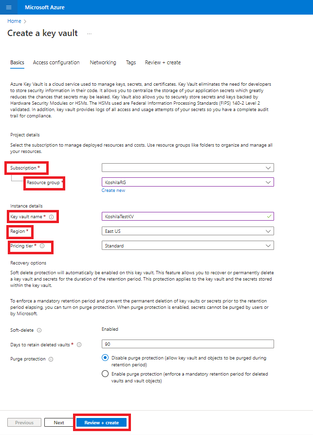 Azure Key Vault Delete