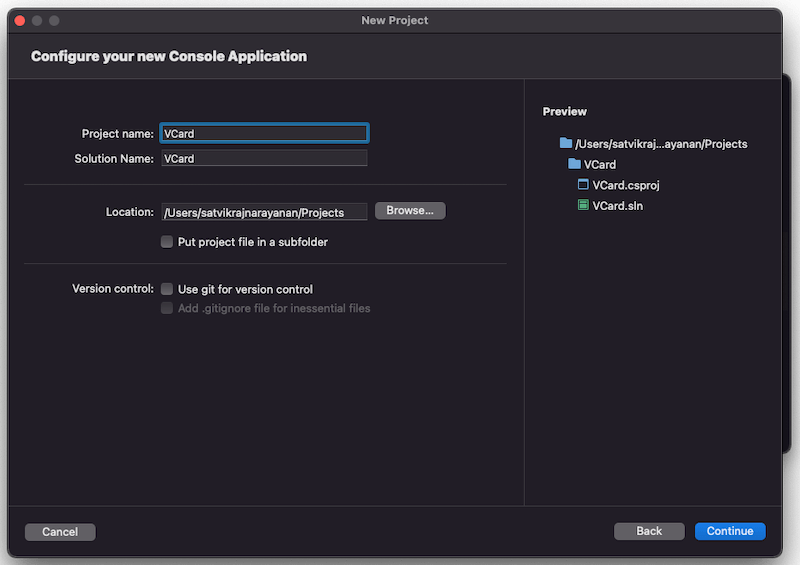 create a vcard using C#