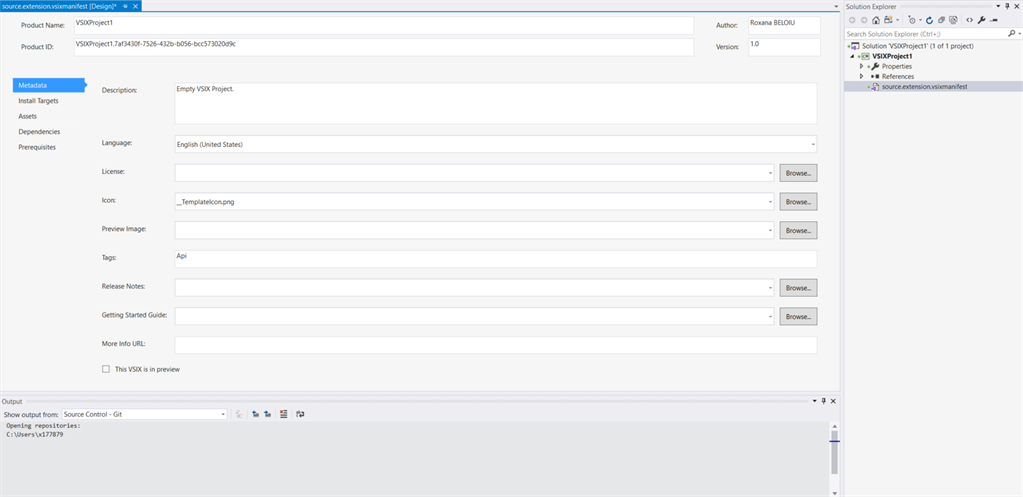How To Create A VSIX Extension For A Custom Template Project