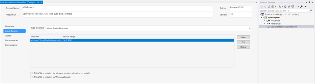 How To Create A VSIX Extension For A Custom Template Project