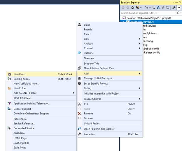 How To Create A Web Service Project In .NET Using Visual Studio