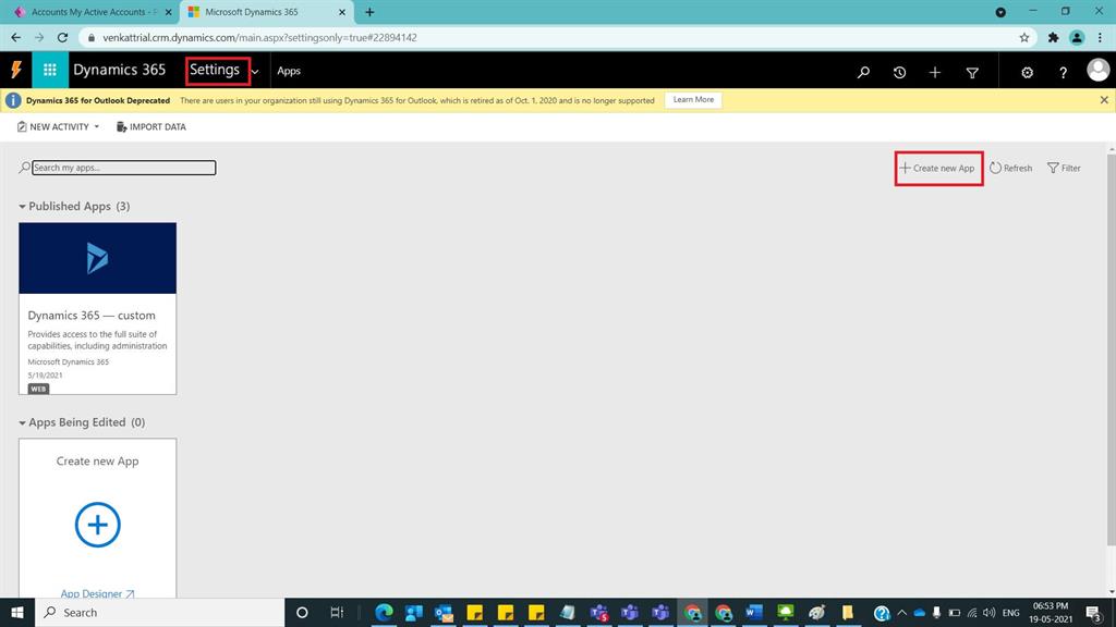 How To Create An App In D365 CRM