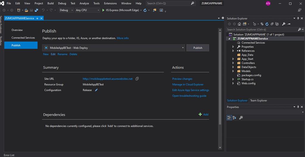 How To Create An Azure Back-End For A Xamarin.Forms Application