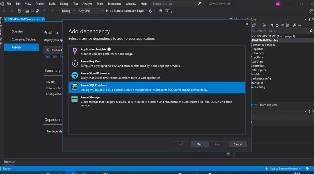 How To Create An Azure Back-End For A Xamarin.Forms Application