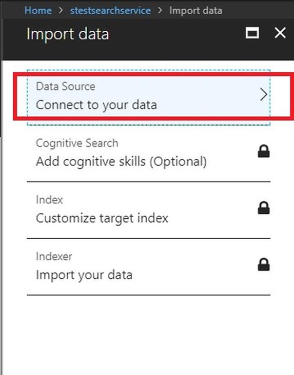 How to create an Index using Import Data, Create an indexer
