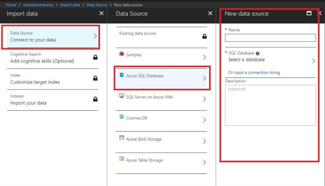 How to create an Index using Import Data, Create an indexer