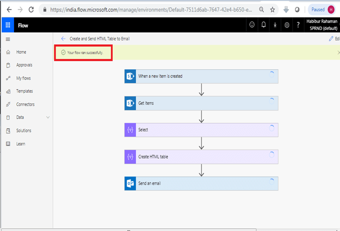 How To Create And Format HTML Table Using Microsoft Flow And SharePoint Online