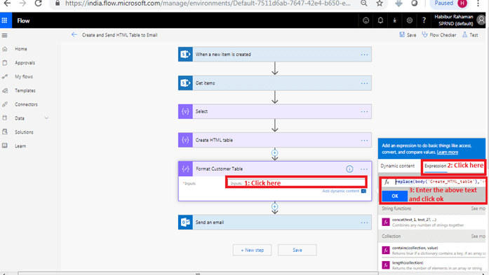 How To Create And Format HTML Table Using Microsoft Flow And SharePoint Online
