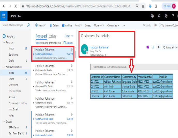 How To Create And Format HTML Table Using Microsoft Flow And SharePoint Online