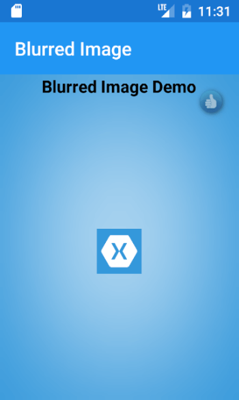 BlurredImage in Xamarin