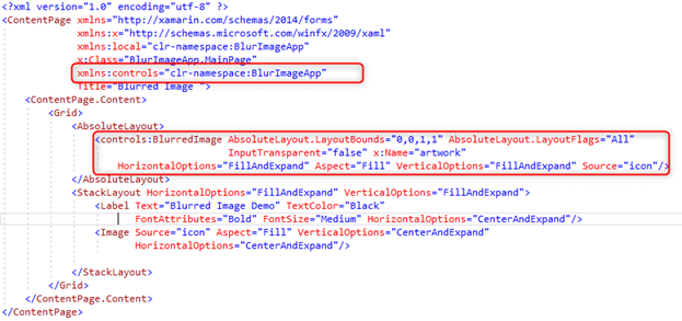 BlurredImage in Xamarin
