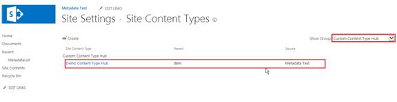 Site content types