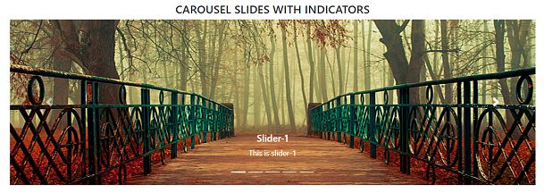 Carousel Slider In Bootstrap Output