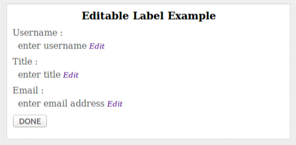 How To Create An Editable Label