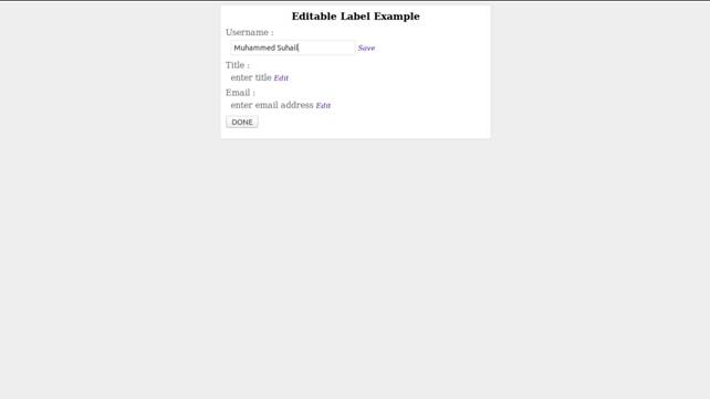 How To Create An Editable Label