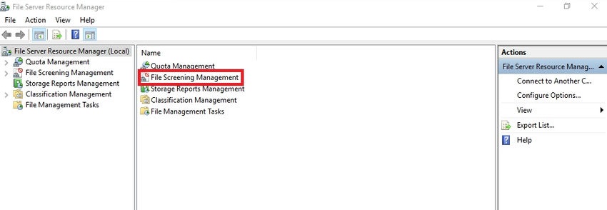 File screening managemnet