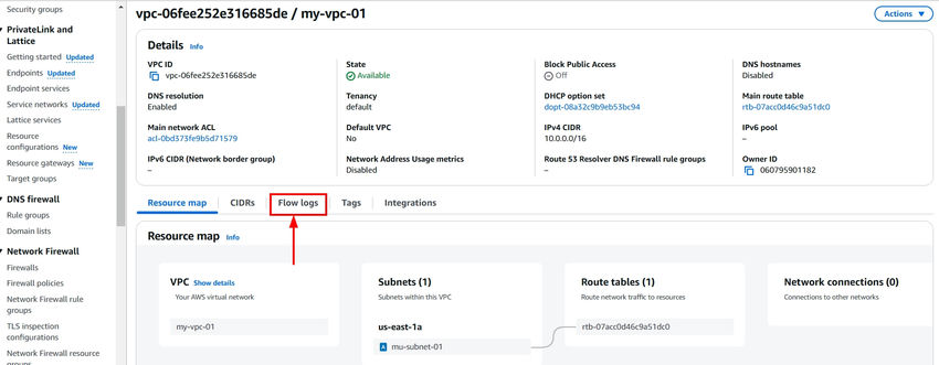How to Create Flow Logs in AWS VPC
