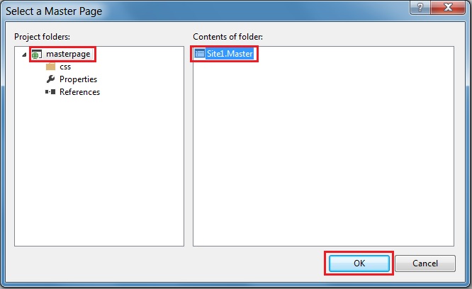 asp.net display master page only asp.net display master page only