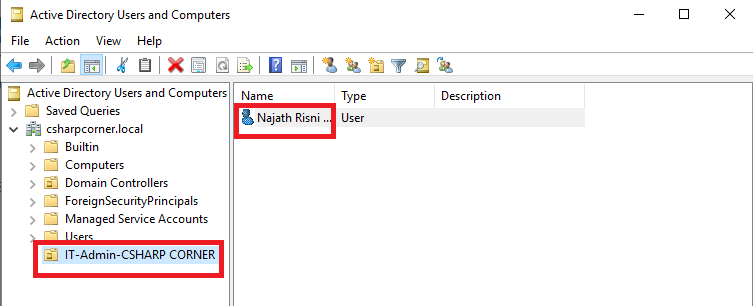 How to Create OU and Users Create in Server