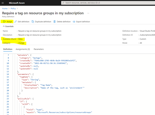 How To Create Own Azure Custom Policy