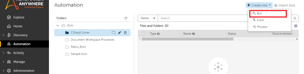 How to create personal folder to save you bots in Automation Anywhere