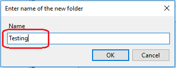 name the folder