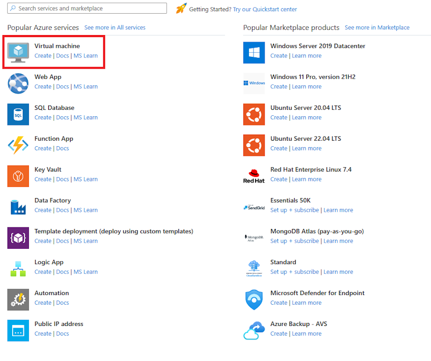 How to Create Virtual Machine in Azure Portal